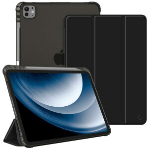 Fintie iPad Pro 11�C���`(M5/M4) �P�[�X 2025/2024 �������\�t�gTPU�o�b�N�J�o�[ Apple Pencil ���[�\ Apple Pencil Pro���C�����X�[�d�Ή� �O�܃X�^���h �X���[�v�@�\ �y�� ���^ ����