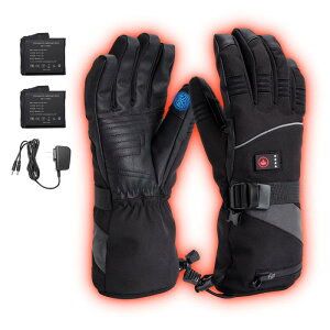 電熱グローブ バイク用 電熱手袋 7.4V/3000mAh DC充電式 3段階温度調節 速暖 ヒートグローブ スマホ操作可能 防寒手袋 バイク用手袋 PSE認証取得済み 撥水 防風 サイクリング 通勤 通学 アウトド