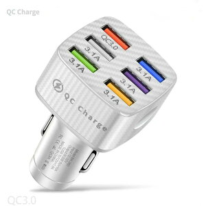 yOUTLETzVK[\Pbg 6 USB  iPhone g X}z [d ԍ 6䓯 }[d 3.1A 12V 24V Ή J[`[W[ ԒObY h iPhone Android C31