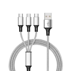 yOUTLETziPhone15P[u USB Type-C 3in1 iPhoneP[u Androidp micro USB Type-C }[dP[u USBP[u ϋviC oCobe[ [d C35