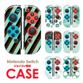 Nintendo switch ケース 任天堂 スイッチ ジョイコン Joy-Con ハードケース コントローラー スイッチケース カバー ミント デザイン カラフル かわいい おしゃれ