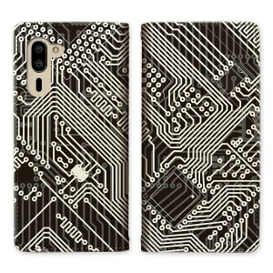 シンプルスマホ5 A001SH ベルトなし 手帳型ケース ケース 手帳型 マグネット 帯なし スタンド機能 携帯ケース カバー ケース スマホ 手帳 スマホカバー 面白い 不思議なデザイン 【CPUデザイン