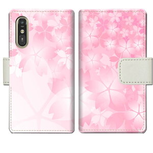 らくらくスマートフォン a A401FC / Lite MR01 Y'mobile simfree ケース手帳型 カバー ケース 手帳 手帳型 スマホケース スマホカバー 【桜咲くデザイン】