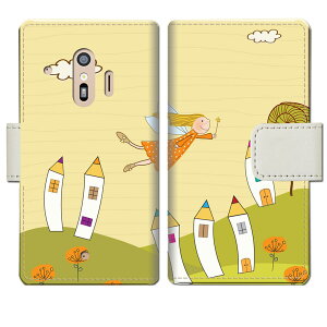 【送料無料】docomo らくらくスマートフォン F-42A らくらくフォン f42a ケース手帳型 カバー ケース 手帳 手帳型 スマホケース スマホカバー 【POPガールデザイン】