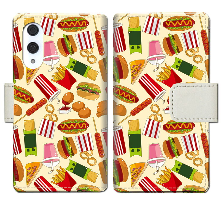 楽天市場 送料無料 Rakuten Hand 5g P780 4g P710 楽天ハンド Rakutenhand 楽天hand 携帯ケース 手帳型 カバー ケース スマホ 手帳 手帳型 スマホケース スマホカバー ハンバーガー ジャンクフード バーガーデザイン デザインスマホ ケース カバーjack