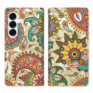 Galaxy S25 docomo SC-51F au SCG31 SM-S931Z SM-S931Q ベルトなし 手帳型ケース ケース 手帳型 マグネット 帯なし スタンド機能 携帯ケース カバー ケース スマホ 手帳 スマホカバー おしゃれ ペイズリー カ