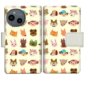 【送料無料】AQUOS sense9 SH-53E SHG14 A405SH SH-M29 docomo au softbank simフリー ケース 手帳型ケース カバー 手帳 手帳型 スマホケース スマホカバー 【ANIMALS】