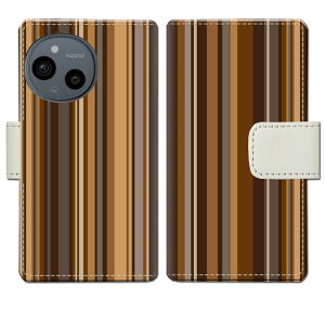 【送料無料】AQUOS sense9 SH-53E SHG14 A405SH SH-M29 docomo au softbank simフリー ケース 手帳型ケース カバー 手帳 手帳型 スマホケース スマホカバー 【チョコレートストライプデザイン】