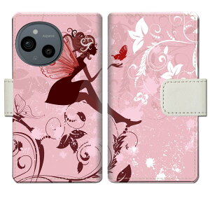 【送料無料】AQUOS sense9 SH-53E SHG14 A405SH SH-M29 docomo au softbank simフリー ケース 手帳型ケース カバー 手帳 手帳型 スマホケース スマホカバー 【ELFデザイン】