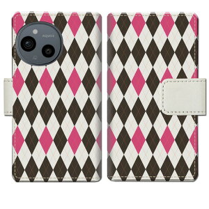 【送料無料】AQUOS sense9 SH-53E SHG14 A405SH SH-M29 docomo au softbank simフリー ケース 手帳型ケース カバー 手帳 手帳型 スマホケース スマホカバー 【アーガイルデザイン】