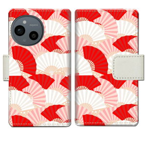 【送料無料】AQUOS sense9 SH-53E SHG14 A405SH SH-M29 docomo au softbank simフリー ケース 手帳型ケース カバー 手帳 手帳型 スマホケース スマホカバー 【扇子デザイン】