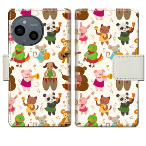 【送料無料】AQUOS sense9 SH-53E SHG14 A405SH SH-M29 docomo au softbank simフリー ケース 手帳型ケース カバー 手帳 手帳型 スマホケース スマホカバー 【動物バンドデザイン】