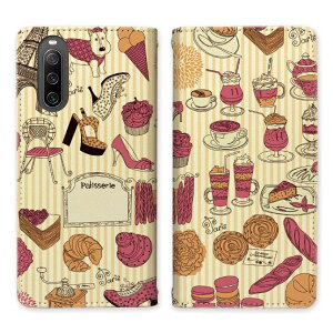 Xperia 10 IV SO-52C SOG07 A202SO XQ-CC44 ベルトなし 手帳型ケース ケース 手帳型 マグネット 帯なし スタンド機能 携帯ケース カバー ケース スマホ 手帳 スマホカバー オシャレなパリ風デザイン おし