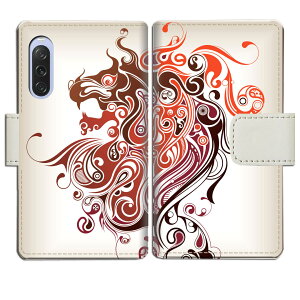 �y���������zXperia 10 V SO-52D SOG11 A302SO XQ-DC44 �P�[�X�蒠�^ �J�o�[ �P�[�X �蒠 �蒠�^ �X�}�z�P�[�X �X�}�z�J�o�[ �yBraveLion�f�U�C���z