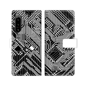 Xperia 5 IV SO-54C SOG09 xperia 5 4 sog09 so54c docomo au スタンド機能 携帯ケース 手帳型 カバー ケース スマホ 手帳 手帳型 スマホケース スマホカバー 面白い 不思議なデザイン 【CPUデザイン】