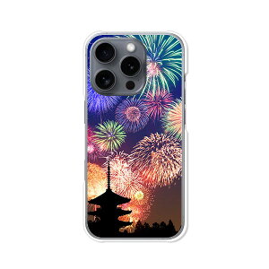 【送料無料】iPhone16Pro apple docomo au softbank クリアハードケース TPU ソフトケース カバー スマホケース【花火:夏の寺】 docomo au softbank simfree スマートフォンカバー 携帯ケース