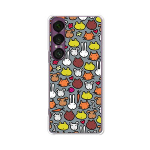【送料無料】Xperia 1 VII SO-51F SOG15 XQ-FS44 クリアハードケース TPU ソフトケース カバー スマホケース【アニマルドット】 スマートフォンカバー 携帯ケース