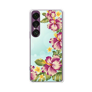 【送料無料】Xperia 1 VII SO-51F SOG15 XQ-FS44 クリアハードケース TPU ソフトケース カバー スマホケース【南国模様】 スマートフォンカバー 携帯ケース