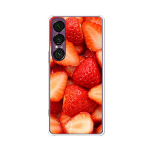 �y���������zXperia 1 VII SO-51F SOG15 XQ-FS44 �N���A�n�[�h�P�[�X TPU �\�t�g�P�[�X �J�o�[ �X�}�z�P�[�X�yStrawberry�z �X�}�[�g�t�H���J�o�[ �g�уP�[�X