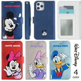 Disney Hello Diary ディズニー キャラクター 磁石留め 手帳型ケース iPhone 15 Plus Pro Max 14 SE第3世代 SE3 13 mini 12 SE第2世代 SE2 11 XS XR X 8 7 6s 6 スマホ ケース カバー ミッキー ミニー マウス デイジー ドナルド ダック ペア ストラップホール カード収納