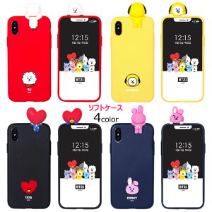 BT21 Mascot Soft LN^[ \tgP[X iPhone 11 Pro XS XR X 10 10s 10r v GX A X}z P[X Jo[ r[eB[CVr r[eB[ɂイ }XRbg tBMA RJ CHIMMY TATA COOKY 