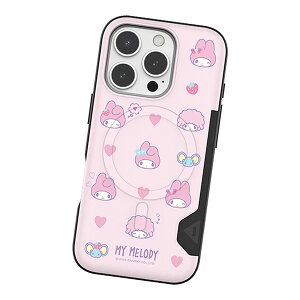 Sanrio Characters Lovely Pattern Two Card Magnetic Bumper (MagSafe�݊�) �T�����I �L�����N�^�[ �J�[�h���[ �o���p�[�P�[�X iPhone Air 17 Pro Max 16 Plus 15 �X�}�z �P�[�X �J�o�[ �L�e�B ����� �}�C ���� �f�B �N��