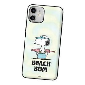 Snoopy Life Card Door Bumper ピーナッツ キャラクター カード収納 バンパーケース iPhone 15 Plus Pro Max 14 SE第3世代 SE3 13 mini 12 SE第2世代 SE2 11 XS XR X 8 7 ケース カバー Peanuts スヌーピー イヌ ウッドストック 鳥 可愛い かわいい