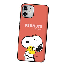 Snoopy Happy Time Card Door Bumper ピーナッツ キャラクター カード収納 バンパーケース iPhone 15 Plus Pro Max 14 SE第3世代 SE3 13 mini 12 SE第2世代 SE2 11 XS XR X 8 7 ケース カバー Peanuts スヌーピー イヌ ウッドストック 鳥 チャーリー ルーシー サリー 可愛い