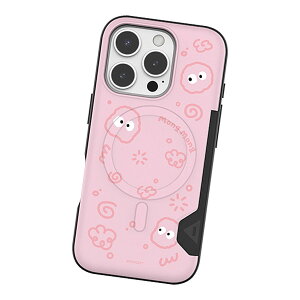 TryCozy Mongmong Doodle Two Card Magnetic Bumper (MagSafe�݊�) �J�[�h���[ �o���p�[�P�[�X Galaxy S26 + Ultra S25 S24 �P�[�X �J�o�[ �V���v�� ������� ��l����