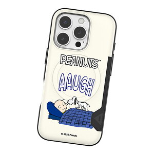 Vintage Snoopy Everyday Two Card Magnetic Bumper (MagSafe�݊�) �s�[�i�b�c �L�����N�^�[ �J�[�h���[ �o���p�[�P�[�X iPhone Air 17 Pro Max 16 Plus 15 �X�}�z �P�[�X �J�o�[ Peanuts �X�k�[�s�[ �C�k �`���[���[ �u��