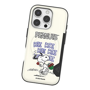 Vintage Snoopy Everyday Two Card Magnetic Bumper (MagSafe�݊�) �s�[�i�b�c �L�����N�^�[ �J�[�h���[ �o���p�[�P�[�X Galaxy S26 + Ultra S25 S24 �X�}�z �P�[�X �J�o�[ Peanuts �X�k�[�s�[ �C�k �`���[���[ �u���E�� 
