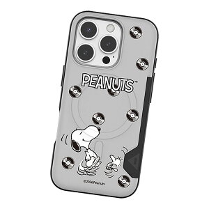 Vintage Snoopy Record Two Card Magnetic Bumper (MagSafe�݊�) �s�[�i�b�c �L�����N�^�[ �J�[�h���[ �o���p�[�P�[�X Galaxy S26 + Ultra S25 S24 �X�}�z �P�[�X �J�o�[ Peanuts �X�k�[�s�[ �E�b�h�X�g�b�N �`���[���[ 