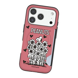 Vintage Snoopy Color Story Two Card Magnetic Bumper (MagSafe�݊�) �s�[�i�b�c �L�����N�^�[ �J�[�h���[ �o���p�[�P�[�X iPhone 18 Pro Max Air 17 16 Plus 15 �P�[�X �J�o�[ Peanuts ��l ���� ���g�� �V���v�� ������