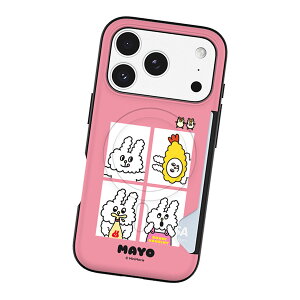 Bunni Konbiny Photo Cut Two Card Magnetic Bumper (MagSafe�݊�) �o�j�[ �R���r�j �L�����N�^�[ �J�[�h���[ �o���p�[�P�[�X Galaxy S26 + Ultra S25 S24 �X�}�z �P�[�X �J�o�[ BunniKonbiny �E�T�M �}������ ���O����� 