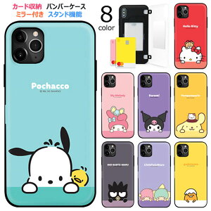 Sanrio Characters GooGoo Mirror Door Card Bumper TI J[h[ op[P[X Galaxy S25 Ultra S24 A54 5G S23 A53 S22 S21 + Note20 S20 Note10+ X}z P[X Jo[ }C N~ || obh΂ |`