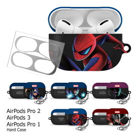 【並行輸入品】MARVEL AirPods (Pro) Hard Case マーベル キャラクター ハードケース エアーポッズ プロ2 第3世代 プロ1 専用 収納 ケース カバー ホルダー付き 有線 無線 充電 ストラップ キャプテンアメリカ アイアンマン マイティ ソー ブラックパンサー キャプアメ 盾