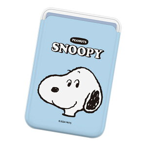 Snoopy Face Magnetic Slide Card Case (MagSafe�݊�) �s�[�i�b�c �L�����N�^�[ �J�[�h�P�[�X �J�[�h�z���_�[ iPhone Air 17 Pro Max 16e 16 Plus 15 14 13 mini 12 �v���X �v�� �}�b�N�X �~�j �A���h���C�h �}���` �X�k�[