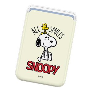 Snoopy Life Magnetic Slide Card Case (MagSafe�݊�) �s�[�i�b�c �L�����N�^�[ �J�[�h�P�[�X �J�[�h�z���_�[ iPhone 17e Air 17 Pro Max 16e 16 Plus 15 14 13 mini 12 �v���X �v�� �}�b�N�X �~�j �A���h���C�h �}���` Peanut