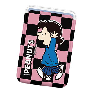 Snoopy Friends Run Pattern MagSafe Slide Card Case s[ibc LN^[ MagSafeΉ J[hP[X iPhone Air 17 Pro Max 16e 16 Plus 15 14 13 mini 12 vX v }bNX ~j AhCh }` Xk[s[ E