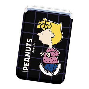 Snoopy Friends Run Pattern MagSafe Slide Card Case s[ibc LN^[ MagSafeΉ J[hP[X iPhone Air 17 Pro Max 16e 16 Plus 15 14 13 mini 12 vX v }bNX ~j AhCh }` Xk[s[ E