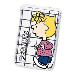 Snoopy Friends Run Pattern Clear MagSafe Slide Card Case s[ibc LN^[ MagSafeΉ J[hP[X iPhone Air 17 Pro Max 16e 16 Plus 15 14 13 mini 12 vX v }bNX ~j AhCh }` Xk[s