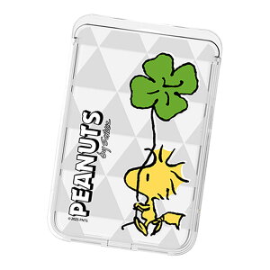 Snoopy Friends Run Pattern Clear MagSafe Slide Card Case s[ibc LN^[ MagSafeΉ J[hP[X iPhone Air 17 Pro Max 16e 16 Plus 15 14 13 mini 12 vX v }bNX ~j AhCh }` Xk[s