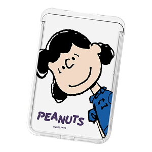 Snoopy Hello Friends Clear Magnetic Slide Card Case (MagSafe�݊�) �s�[�i�b�c �L�����N�^�[ �J�[�h�P�[�X �J�[�h�z���_�[ iPhone 17e Air 17 Pro Max 16e 16 Plus 15 14 13 mini 12 �v���X �v�� �}�b�N�X �~�j �A���h���C�h 