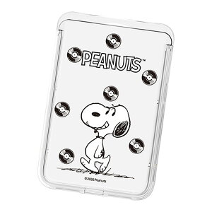 Vintage Snoopy Record Clear Magnetic Slide Card Case (MagSafe�݊�) �s�[�i�b�c �L�����N�^�[ �J�[�h�P�[�X �J�[�h�z���_�[ iPhone 17e Air 17 Pro Max 16e 16 Plus 15 14 13 mini 12 �v���X �v�� �}�b�N�X �~�j �A���h���C�h 