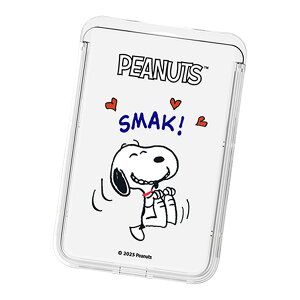 Vintage Snoopy Daily Clear Magnetic Slide Card Case (MagSafe�݊�) �s�[�i�b�c �L�����N�^�[ �J�[�h�P�[�X �J�[�h�z���_�[ iPhone 17e Air 17 Pro Max 16e 16 Plus 15 14 13 mini 12 �v���X �v�� �}�b�N�X �~�j �A���h���C�h 