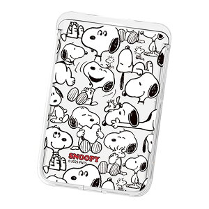 Snoopy Picnic Clear Magnetic Slide Card Case (MagSafe�݊�) �s�[�i�b�c �L�����N�^�[ �J�[�h�P�[�X �J�[�h�z���_�[ iPhone 17e Air 17 Pro Max 16e 16 Plus 15 14 13 mini 12 �v���X �v�� �}�b�N�X �~�j �A���h���C�h �}��