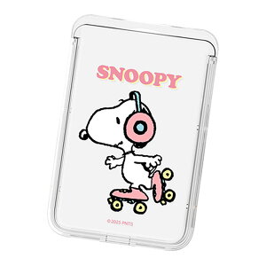 Snoopy Hobby Clear Magnetic Slide Card Case (MagSafe�݊�) �s�[�i�b�c �L�����N�^�[ �J�[�h�P�[�X �J�[�h�z���_�[ iPhone 17e Air 17 Pro Max 16e 16 Plus 15 14 13 mini 12 �v���X �v�� �}�b�N�X �~�j �A���h���C�h �}���`