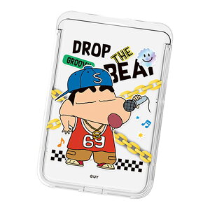 Crayon Shin-chan Hipster Clear MagSafe Slide Card Case クレヨン しんちゃん キャラクター MagSafe対応 カードケース iPhone Air 17 Pro Max 16e 16 Plus 15 14 13 mini 12 プラス プロ マックス ミニ アンドロイド マルチ 可