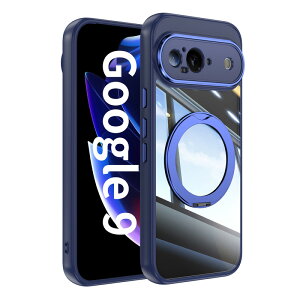360度回転 スマホリング スタンド機能 クリアケース Google Pixel 8a 9a Pixel9 9Pro XL ケース ストラップホール TPU 耐衝撃 軽量 指紋防止 黄変防止 透明ケース グーグル ピクセル8a ピクセル9 9プロ カ