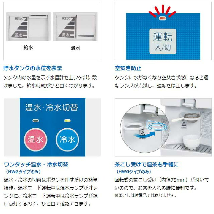 楽天市場】[AT-18HWG] ホシザキ ウォータークーラー ウォーター 